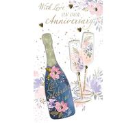 with Love On Our Anniversary Bubbly Blooms Hand-Finished Anniversary Card JGS775