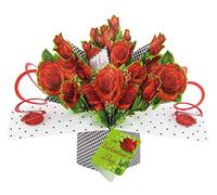 With Love On Valentine's Day Pop-Up Roses Greeting Card 3D Pop Up Cards