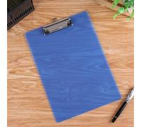 with Low Profile Gold Clip A4 Writing Clipboard Writing Tablet Writing Sheet Pad A4 Paper Organizer Document Folder Translucent(Blue)