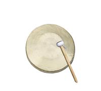With Mallet Brass Copper Hand Gong,Chinese Feng Shui Instrument Cymbals,Universal with Mallet Traditional Percussion Decorative gong(27cm)