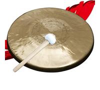 With Mallet Brass Copper Hand Gong,Chinese Feng Shui Instrument Universal Traditional Percussion Decorative gongmini gong(28.5cm)