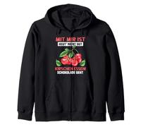 With me is today's not good cherries eating Chocolate goes Zip Hoodie