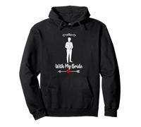 With My Bride Matching Couple Wedding Honeymoon Groom Pullover Hoodie