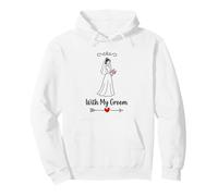 With My Groom Matching Couple Wedding Honeymoon Bride Pullover Hoodie