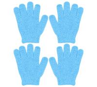 With Paste 4 Pieces Exfoliating Shower Gloves Double Sided Exfoliating Bath Gloves Deep Cleansing Dead Skin for Spa Massage Beauty Skin Shower Body Scrubber Bath Accessories Double Head (B, A)