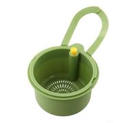 with Practical Strainer Basket That Hangs on Sink for Everyday Use in Rinsing Legumes and Managing Food Waste (Is green)