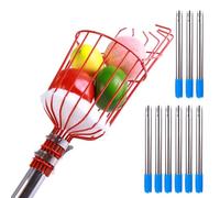 with Protective Foam Pad, Stainless Steel Fruit Tree Picker for Apple, Pear, Lemon, Orange, Apricot(3.6m)