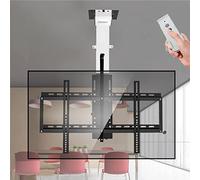 with Remote Control Motorized Ceiling TV Mount, Hanging TV Mount Bracket, Electric TV Lift and Memory Setting, for 32" - 75" TVs Up to 50kg/132lbs