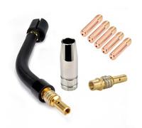 with Rod 15ak Set Compatible with Mb15 Gooseneck Protective Cover Connecting Torch Assembly 5 Copper Tips Sb15 Series Mig Brass Swan Neck Plus Welding (1.2 mm)