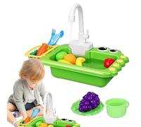with Running Water - 42x26x29cm Kids Electric Kitchen, Pretend Role Set, Kitchen | Interactive Water signed with child safety in mind:Circulation Toy for Girls Boys Imaginative Learning