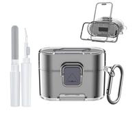 [with Safety Lock] for Sony WF-1000XM6 Case Cover, Soft TPU Clear Protective Earbuds Case with Cleaning Kit & Carabiner, Wireless Charging Headphone Accessories for Men Women(Clear)