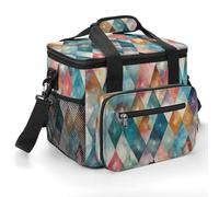 with Seasonal Colors Insulated Lunch Box Portable Cooler Bag Extra Large Lunch Bag Lunch Cooler Leakproof Ice Chest Thermal Cooler Shopping Bags for Beach, Picnic, Camping, Shopping