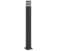 (with sensor, 110 cm/ 1 pcs) vidaXL Outdoor Floor Lamps with Sensors Pathway Standing Lamp Black Aluminium