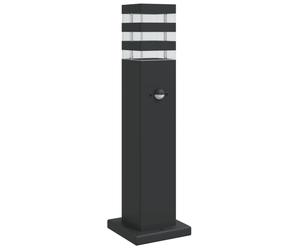(with sensor, 50 cm/ 1 pcs) vidaXL Outdoor Floor Lamps with Sensors Pathway Standing Lamp Black Aluminium