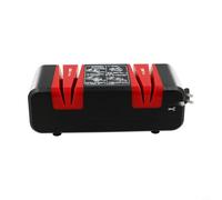 with Sharpener for Cover - Electric Compact 22x9x8cm Format Control Anti-Slip Base Protective Kitchen Sharpener Blade Multi-Function Automatic Angle Secure(Black)