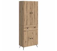 Storage cabinet set Artisan oak 4-door 4-shelf 1-drawer modular storage for home