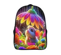 with side mesh pouch flower the mouse two compartment school backpack 3d printing cool animal ergonomics bag sturdy fashion daypack-16,for students casual rucksack
