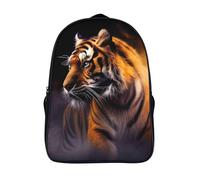 with side mesh pouch tiger two compartment laptop backpack 3d printing cool animal portraits large capacit bag sturdy laptop daypack-16inch,suitable for ages 12 and over casual rucksack