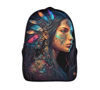 with side mesh pouch warrior two compartment casual backpack 3d prints funny cool network cute cartoon bag sturdy daypacks-16inch,hiking outdoor activities school rucksack