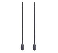 with Spoon, 2 in 1 Heat Resistant Kitchen Utensils for Non-Stick Cookware, Long Handle Mixing Chopsticks, Non Scratch Silicone Cooking Chopstick Pair