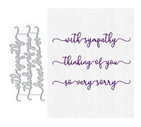 with Sympathy Die Cuts for Card Making, So Very Sorry Metal Cutting Dies for Paper Scrapbooking, DIY Stencils for Album Party Wedding Festivals Decoration
