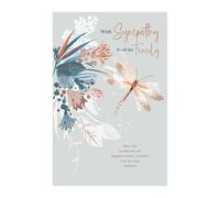 With Sympathy to Family Card, Dragonfly Design, Made in UK
