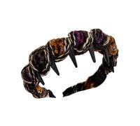 With Teeth - Non-Slip Hair Accessory with Comb | Wide for Women Wrapped in Wool, for Makeup at Home Travel Event Party