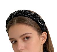 With Teeth - Non-Slip Hair Accessory with Comb - Wide Wrapped for Women, for Makeup at Home, Travel, Event Party