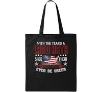 With the tears a Land hath shed Their graves should ever be green Natural Ecological Cotton Tote Bag Black