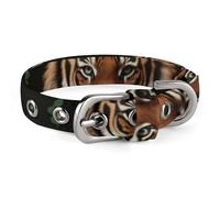 with Tiger and Paws Dog Collar, Soft Comfortable Pet Collar for Small & Medium Dogs, Adjustable Durable Cat Collars for Puppies
