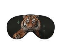 with Tiger and Paws Sleep Mask for Women Men, Soft Eye Mask with Adjustable Strap for Sleeping, Light Blocking Travel Blindfold for Nap Comfortable Eye Cover for Home Office