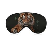 with Tiger and Paws Sleep Mask for Women Men, Soft Eye Mask with Adjustable Strap for Sleeping, Light Blocking Travel Blindfold for Nap Comfortable Eye Cover for Home Office