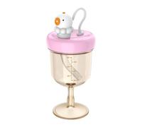 With Training Straw - Leak-proof Drinking Bowl 8 x 9 x 18.7 cm, Portable Feeder for ABS Goblets, Graduated Lightweight Drink Holder, Hydration Container Resist