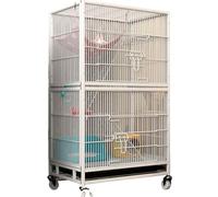 With wheel Large squirrel Honey Bag Glider Flying Kangaroo Three-floor villa Longcat Mink Pet bird parrot cage Square tube cage(60x41x76cm tray)