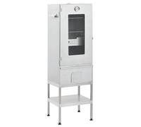 (with window, 44.5 x 29 x 83 cm 2 piece) vidaXL BBQ Oven Smoker Barbeque Grill BBQ Smoker Smokehouse Galvanised Steel