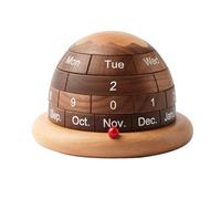 With Wooden Blocks - Vintage-Style Creative Table Calendar, Solid Wood Decorative Object | Reusable Perpetual Ornamental for Book Living Room Furniture
