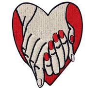 with You Forever Hand and Heart Patch Embroidered Badge Iron On Sew On Emblem
