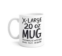 With Your Touch Personalised Mug Custom Cup Size and Style - Photo Text Logo Image - Personalised Gift for Dad Mother Love Christmas Birthday Anniversary Graduation - (Jumbo-20oz-590ml)