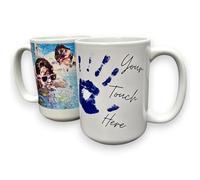 With Your Touch Personalised Mug Custom Cup Size and Style - Photo Text Logo Image - Personalised Gift for Dad Mother Love Christmas Birthday Anniversary Graduation - (Mighty-15oz-445ml)