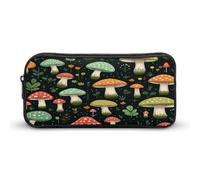 with Zipper Pen Case Bag Mushrooms Pencil Case with Compartments Pen Pouch Bag for Adults, Boys, Teens, 20X9X4Cm