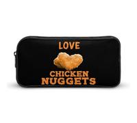 with Zipper Supplies Box I Love Chicken Nuggets Pen Case Bag Lightweight Stationery Pouch Bag for Office Supplies, Student, Office, 20X9X4Cm