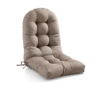 WITHARTPLAN Adirondack Chair Cushion - High Back Tufted Outdoor Seat Cushion 122x53x10cm, Waterproof Patio Furniture Cushion for Rocking Chairs, Sun & Fade Resistant Garden Cushion,Grey