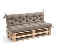 WITHARTPLAN Outdoor Bench Cushion Set (2/3/4 Seater) - Waterproof Garden Seat Cushions with Backrest, 150x100x10cm, for Patio Lounger, Swing & Hammock - High-Density Foam,Grey
