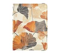 Withered Gingko Leaves Leather Passport Holder Cover Wallet Travel Passport Wallet With Vaccination Card Slot Passport Holder Ultra Slim, Withered Gingko leaves, One Size