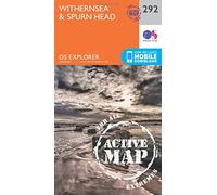 Withernsea & Spurn Head Map | Weatherproof | Hedon & Mappleton | Ordnance Survey | OS Explorer Active Map 292 | England | Walks | Hiking | Maps | Adventure
