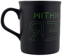 Within Temptation 3D Resist Ceramic Coffee Mug, 325 ml, Black, Reusable, Dishwasher Safe, Microwave Safe, Round, Solid Pattern