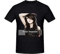 Within Temptation Faster Men's T-Shirt Black Graphic Unisex Tee Shirt M