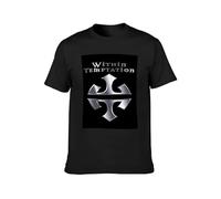 Within Temptation Metal Rock Unisex 100% Cotton Short-Sleeve T-Shirts Black XXXL
