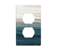 Within The Tides Electrical Outlet Covers, Standard Size 1-Gang 4.50" X 2.76", Unbreakable Polycarbonate Thermoplast