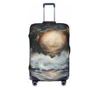 Within The Tides Luggage Cover Elastic Washable Stretch Suitcase Protector Anti Scratch Travel Cover, White, M